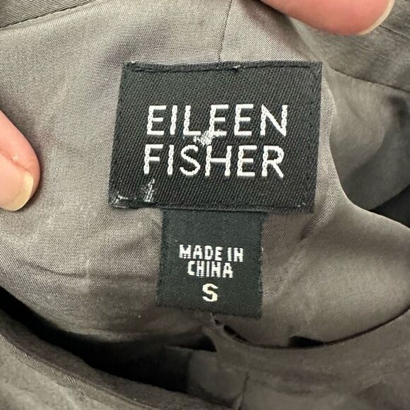 Eileen Fisher Metallic Gray 100% Silk Lightweight Blazer  & Dress Pants sz small - Picture 8 of 14